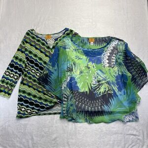 Ruby Rd. Shirt Women's XL Green, Blue Bundle of 2 Casual